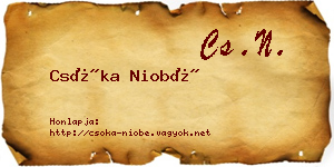 Csóka Niobé névjegykártya